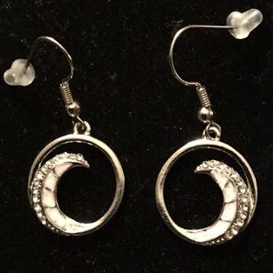 ⚡️SALE⚡️SILVER PLATED PINK FIREOPAL WAVE  EARRINGS